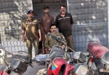 سرگودھا: تھانہ سلانوالی پولیس کی کاروائی، موٹر سائیکل چور گرفتار