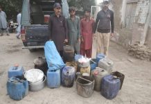 ایس ایس پی میرپورخاص عادل میمن کے احکامات کی روشنی میں ایس ایچ او نؤکوٹ کا شراب فروش عناصر کے خلاف خفیہ اطلاع پر بڑی اور کامیاب کاروائی