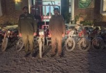 سرگودھا: اینٹی وہیکل لیفٹنگ ٹیم کی زبردست کارکردگی، لاکھوں روپے مالیت کے 13 موٹر سائیکل اور 2 رکشے برآمد