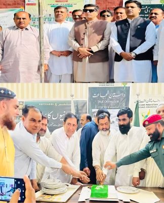 دفاع پاکستان کے موقع پر پرچم کشائی، ریلی کا انعقاد، اور یوم دفاع کا کیک کاٹا گیا
